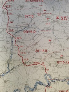 Map of German positions on the Somme