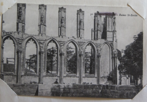 The Ruins of the Abbey of St. Bertin as seen in 1917