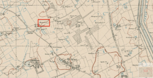Malakoff Farm near Dawson’s Corner (Map corrected to July 1917)