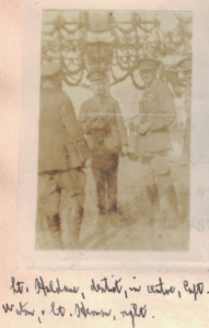Lt. Haldane, dentist in centre. Capt. Watson left and Lt. Herman right (just in picture)